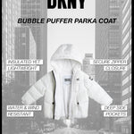 DKNY Infant Toddler Baby Girls' Winter Jacket - Fleece Lined Quilted Bubble Puffer Parka Coat for Girls (Sizes:12M-4T), Size 12 Months, White