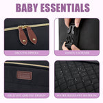 Tuwubi Diaper Bag Tote,Baby Diaper Bag with Pacifier Case Large Travel Diaper Tote Caddy for Mom and Dad Multifunction Large Baby Bag - M-Black