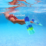 Foyinbet Kids Swim Fins,Short Youth Flippers Swimming Training Fins for Lap Swimming and Training for Children Girls Boys Beginners XS