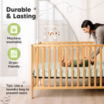 KeaBabies 2-Pack Fitted Crib Sheets for Boys, Girls, Baby - Soft Bamboo Viscose Cotton, 52x28 Standard Crib Mattress Sheets, Toddler Bed Mattress Cover, Gender Neutral, Breathable, Durable (Elly)