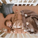 4 Pack 52''x28'' Muslin Crib Sheets Neutral Soft and Breathable Cotton Baby Sheets 9in Thick for Girl Boy Standard Fitted Crib Mattress(Boho Rainbow & Sun)