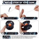 4 Pieces Yoyo Alloy Responsive Ball, Metal Yoyo String Trick Ball for Beginners, Boys, Adults Players Auto Return Technology Ball(Multi Style)