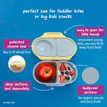 b.box Looney Tunes Snack Box - Leakproof Mini Bento Box for Kids & Toddlers, 2 Compartment Snack Containers for Kids, Lunch Containers, Dishwasher Safe, BPA Free, PFAS Free, Ages 4m+, 1 3/4 Cup