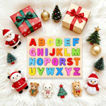 Attmu Alphabet Puzzles Wooden Puzzles for Toddlers Toy, Shape ABC Puzzle Alphabet Learning Toys Preschool Educational Toys Gift for Girls Boys