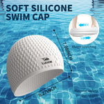 Large Swimming Cap Durable Silicone Waterproof Swimming Cap Ideal for Long Hair and Thick Braids Keeps Hair Dry While Swimming