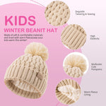 Baby Beanie Hats with 2-Pack,Warm Winter Hats for Boys and Girls,Infant Fleece Lined Toddler Baby Hats for 0-36 Month