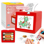 Zalmoxe Smart AI Voice Sticker Printer, Kids Toys Spark Imagination Intellectual Development, Mini Thermal Label Printer with Display, Inkless Portable Sticker Maker, 4 Rolls Paper