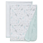 Delta Children 100% Organic Jersey Cotton Baby Receiving Blankets for Girls and Boys – 30x40 Inches - GOTS Certified (Pack of 2), Sea Life