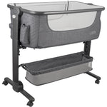 KoolerThings Baby Bassinet, Bedside Sleeper for Baby, Easy Folding Portable Crib with Storage Basket for Newborn, Bedside Bassinet, Comfy Mattress/Travel Bag Included (Bassinet) (Grey)
