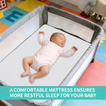SJEUQOP Pack and Play Mattress 38"x26"x1.5", Waterproof Pack n Play Mattresses High Density Foam Crib Mattress with Breathable Soft Removable Washable Cover for Baby Toddler