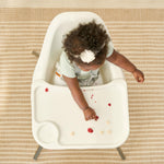 Regalo Baby Basics® High Chair for Babies and Toddlers, Baby High Chair with Removable Oversized Tray & Cup Holder, 5-Point Harness, Easy to Clean Toddler High Chair, White