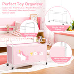 GRANNY SAYS Toy Box for Boys Girls, Extra Large Toy Chest Storage with Wheels, Metal Kids Toy Storage Organizer for Living Room Storage, 135L Toy Bins for Kids Organizer Stuffed Animals, Pink