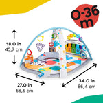 Baby Einstein 4-in-1 Kickin' Tunes Music and Language Play Gym and Piano Tummy Time Activity Mat