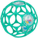 Bright Starts Oball Easy-Grasp Rattle BPA-Free Infant Toy in Teal, Age Newborn and up, 4 Inches
