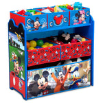 Delta Children Disney Mickey Mouse 6 Bin Design and Store Toy Organizer