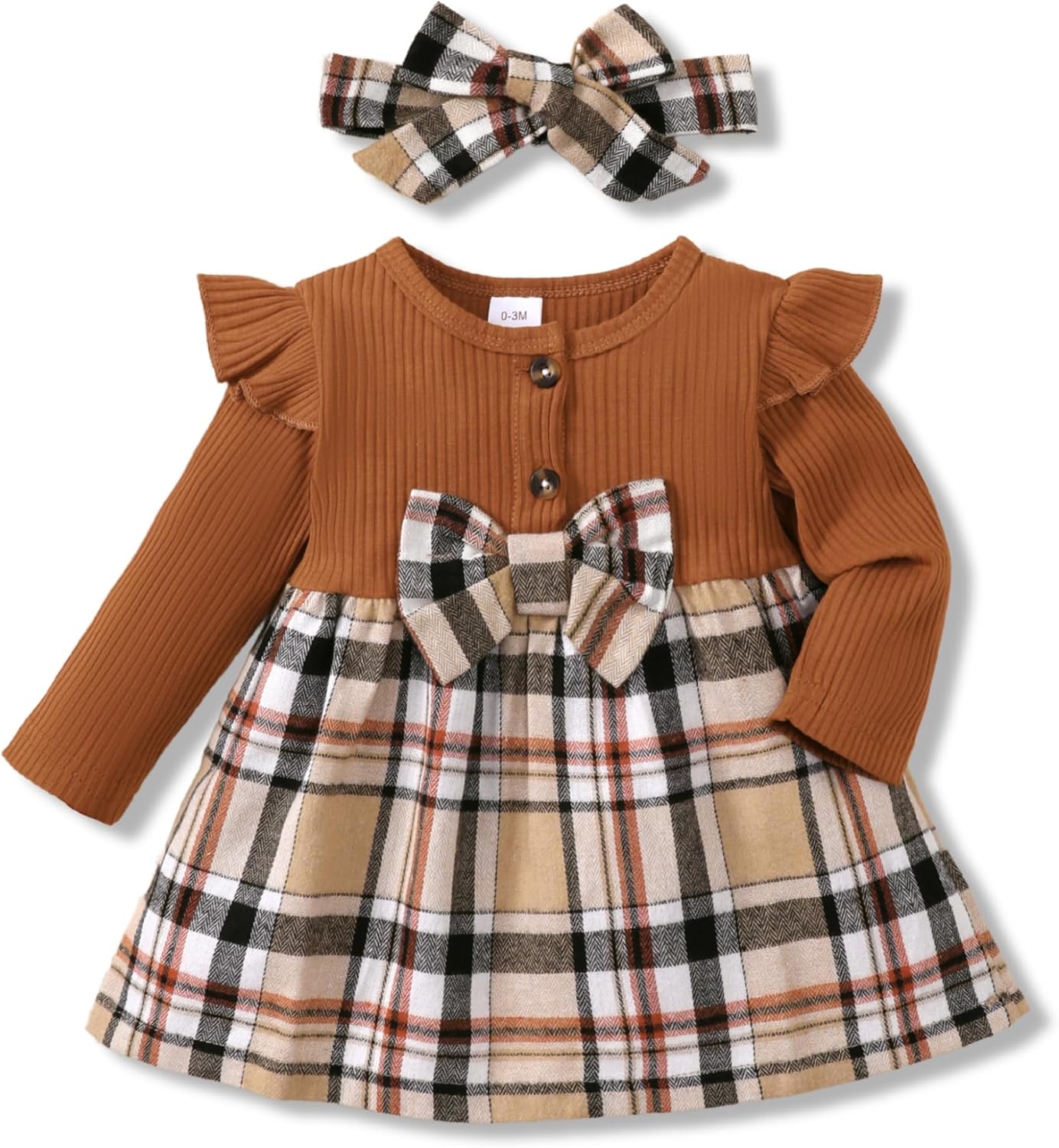 Baby Girl Dress Infant Clothes Newborn Fall Winter Outfits Plaid Dresses Cute Birthday Gifts Holiday Princess Dress for Girls