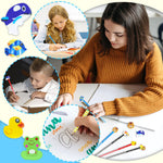 Etmact 50 Pack Cartoon Animal Pencil With Erasers Toppers,Number 2 Fun Pencils For Kids,Bulk Party Favor Supplies for Classroom Novelty Design Birthday Gift (Multicolor)