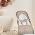BabyBjörn Bouncer Balance Soft, Light Grey Frame, Mesh, Gray Beige/White (005144US)