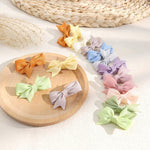 24PCS 2inch Hair Clips, Oaoleer Girls' Fully Lined Tiny Bows Alligator Clips for Infants Toddlers (12 Colors, Style D)