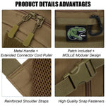 SunForMorning Kids Tactical Backpack Army Molle Bookbag Military Boys Backpack for School, Outdoor, Camping (Includes 2 Patches +1 Carabiner), Brown