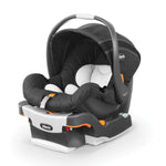 Chicco KeyFit Infant Car Seat and Base, Rear-Facing Seat for Infants 4-22 lbs., Includes Infant Head and Body Support, Compatible with Chicco Strollers, Baby Travel Gear, Encore/Black/Grey