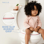 Jool Baby Potty Training Seat for Boys and Girls, Fits Round & Oval Toilets, Non-Slip with Splash Guard, Includes Free Storage Hook (Pink)