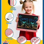 TEKFUN 15 Inch LCD Writing Tablet for Girls Ages 8–12, Large Drawing Tablet for Kids, Screen-Free Writing Pad for Learning & Quiet Time, Creative Christmas Gift for 8 9 10 Year Old Girl (Pink)