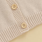 Baby Girl Cardigan Sweater Infant Toddler Floral Embroidered Button Down Knit Sweaters Fall Winter Clothes (Khaki, 2-3 Years)