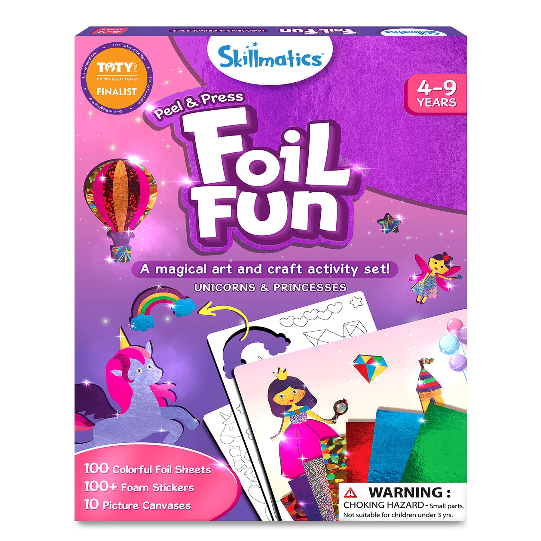 Skillmatics Art & Craft Activity - Foil Fun Animals, No Mess Art for Kids, Travel Toys, Craft Kits, DIY Creative Activity, Gifts for Boys & Girls Ages 4, 5, 6, 7, 8, 9