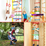 Climbing Rope Ladder for Kids, 6.6Ft Swing Rope Ladder Obstacle Course Hanging Ladder for Indoor PlaySet and Outdoor Tree House, Playground Swing Set and Slackline Ladder