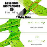Upgrade 17.5" Large Throwing Plane, 2 Flight Mode Glider, Kids' Foam Airplane Gifts for 3-7 Year Olds, Outdoor Sport Toys Birthday Party Favors