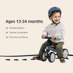 Retrospec Cricket Baby Walker 4-Wheel Balance Bike for Ages 12-24 Months Toddlers First Birthday Gift - Toddler Bicycle Toy for 1 Year Old’s - Ride On Toys for Boys & Girls
