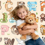 FTBNIQWRHN Kids Rugs for Playroom - 2.5x4 Feet ABC Rug for Toddler Children Educational Learning Animal, Alphabet Rug Kids Play Mat Nursery Bedroom Kindergarten Decor, Beige