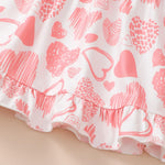 Kucnuzki Baby Girl Outfits 12 18 Months Toddler Girl Clothes Summer Ruffle Short Sleeve Floral Crewneck Shirt Tops Pink Leggings Pants 3-Piece Clothing Set