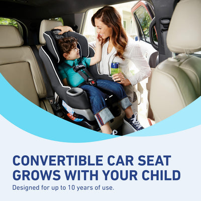 Graco Extend2Fit Convertible Car Seat, Rear-Facing and Forward-Facing, Extended Rear-Facing Seat Option, Redmond, Ideal for Newborns, Infants, and Toddlers