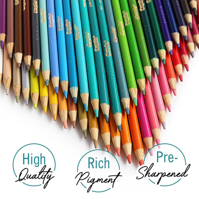 The Mega Deals Colored Pencils, 36 Assorted Colored Pencils for adult Coloring. Coloring Pencils with Sharpener for Home, School and Office (Gift Pack)