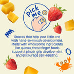 Earth's Best Organic Melty Hoops, Bite-Sized Snacks for Babies 8 Months and Up, Strawberry and Mango, 0.70 Ounce Bags (Pack of 4)