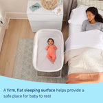Graco DreamMore Bedside, Newborn, Travel, Portable Bassinet for Newborn Babies to 6 Months, Willow
