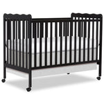 Dream On Me Carson Classic 3-in-1 Convertible Full-Size Baby Crib in Black, GreenGuard Gold & BSA, 4 Mattress Heights, Converts to Day & Toddler Bed, Locking Wheels, Classic Nursery Design