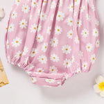ZOELNIC Baby Girl Summer Clothes Newborn Girl Outfits Cute Strap Baby Girl Romper Jumpsuit Bodysuit Purple Daisy 9-12 Months