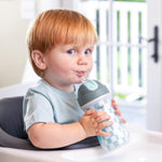 Chicco Insulated Straw Sippy Cup 12+ Months, 9oz Toddler Training Cup with Spill-Free Flip-Top Lid, BPA-Free 2-Pack, Cars/Checkers