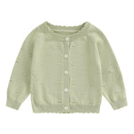 Toddler Baby Girl Sweater Floral Cardigan Knit Long Sleeve Coat Cute Fall Winter Outfits Clothes Infant Newborn (Green, 0-6 Months)