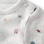 little planet by carter's Baby 2-pack Long Sleeve Bodysuits made with Organic Cotton, Icon Print, Pink, 6M