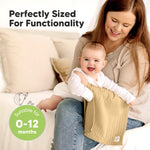 KeaBabies Organic Cotton Burp Cloths Baby Girl, Boy - 6-Pack Large Burping Clothes for Babies, Spit Up Rags, Super Soft & Absorbent Newborn Wash Towels, Gender Neutral, Non-Shrink (Stria, Terracotta)