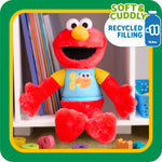 Just Play Sesame Street 13-inch Sing-Along Plush Elmo with Lights and Sounds, Super-Soft and Huggable, Kids Toys for Ages 18 Month