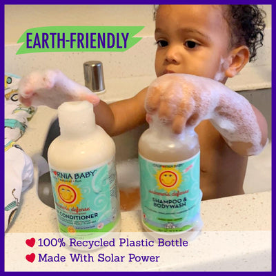 California Baby Swimmer’s Defense Baby Wash + Baby Shampoo | After Swim Hydrating Shampoo | 100% Plant-Based | Gentle Chlorine Removal | 8.5 oz