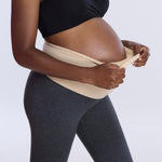 Motherhood Maternity Women's Essential Stretch Full Length Secret Fit Over The Belly Pregnancy Legging, Charcoal, Medium