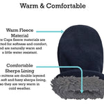 N'Ice Caps Baby Toddler Mittens Kids 2 Pairs Fleece Gloves Winter Warm Sherpa Lined Pack (Black/Navy Pack - Infant No Thumbs, 6-18 Months)