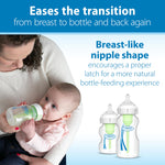 Dr. Brown’s Natural Flow® Level 2 Wide-Neck Baby Bottle Silicone Nipple, Medium Flow, 3m+, 100% Silicone Bottle Nipple, 6 Pack