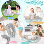 URMYWO Baby Lounger - Baby Lounger for Newborn 0-24 Months, Breathable & Soft Cotton Baby Nest Cover Infant Lounger, Babies Newborn Essentials Gifts, Portable Baby Floor Seat for Home and Travel